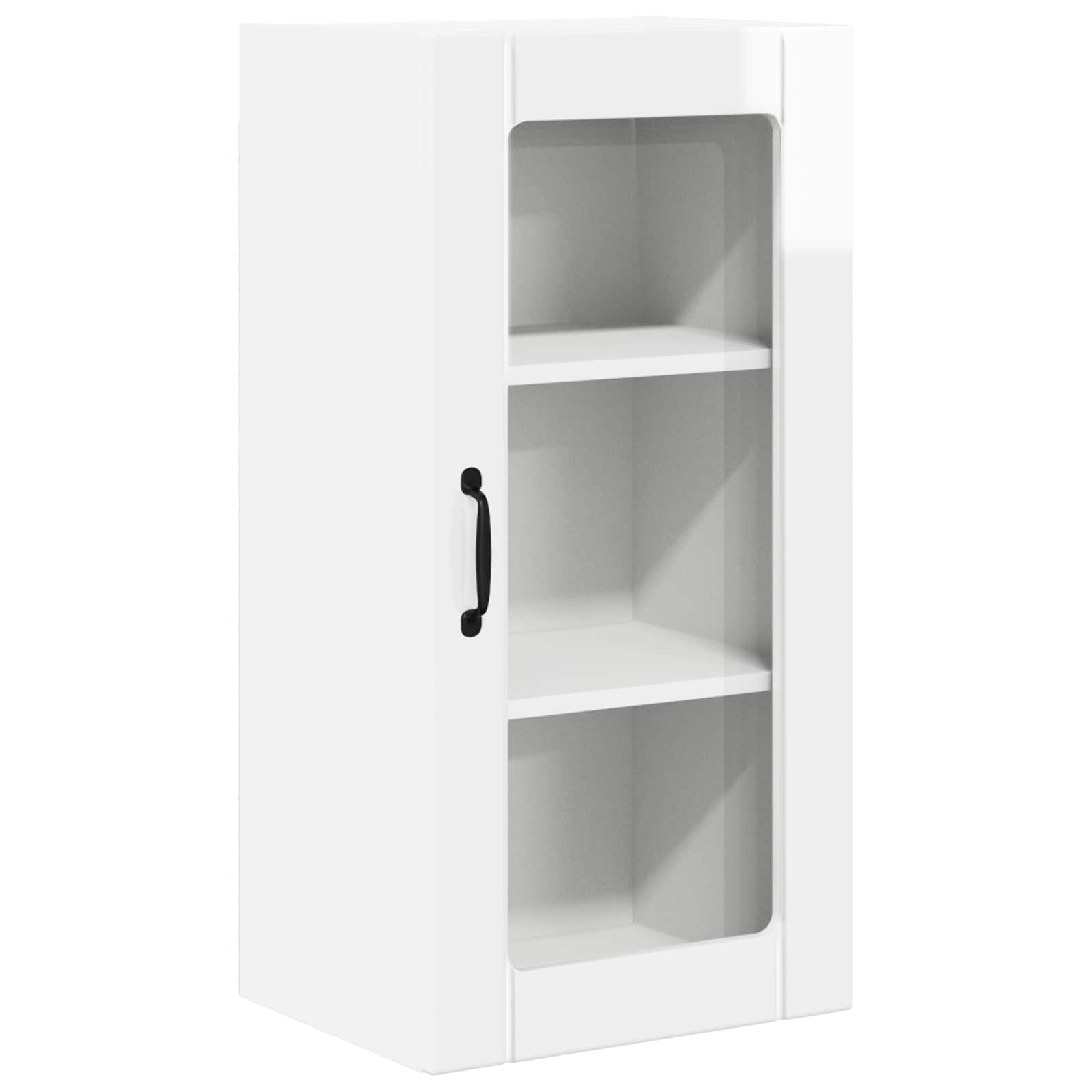 Wandglas-Schrank PORTO 2 pcs Hochglanz Weiß 40 x 31 x 80 cm