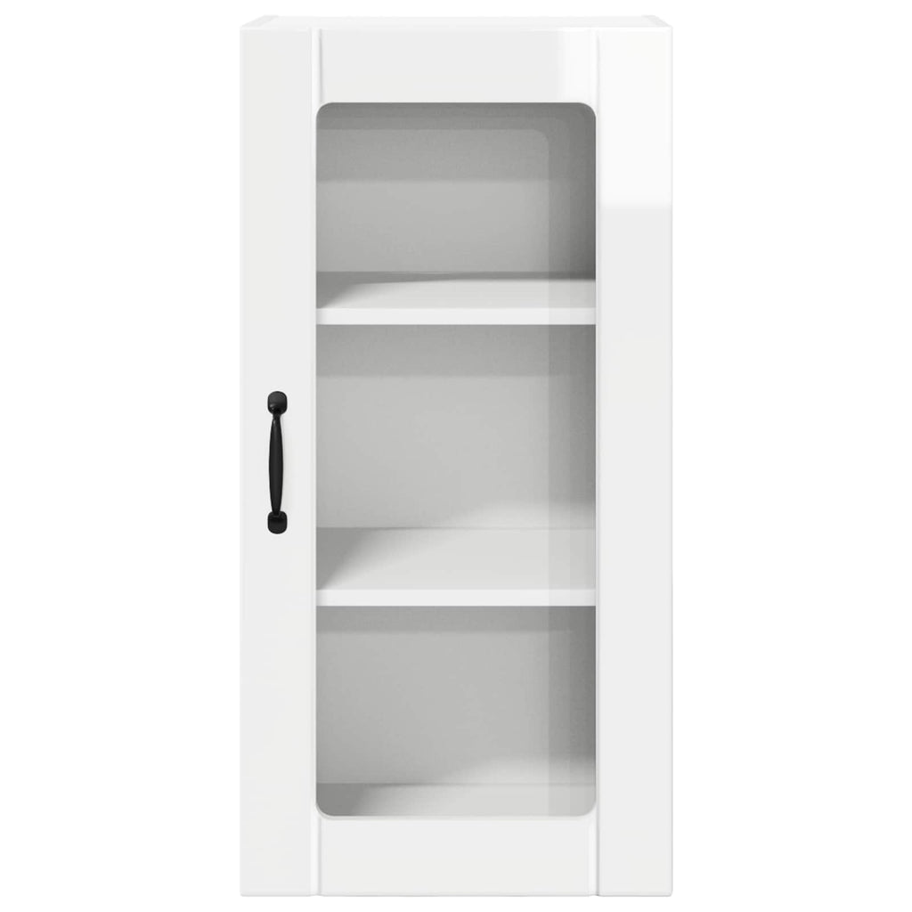 Wandglas-Schrank PORTO 2 pcs Hochglanz Weiß 40 x 31 x 80 cm
