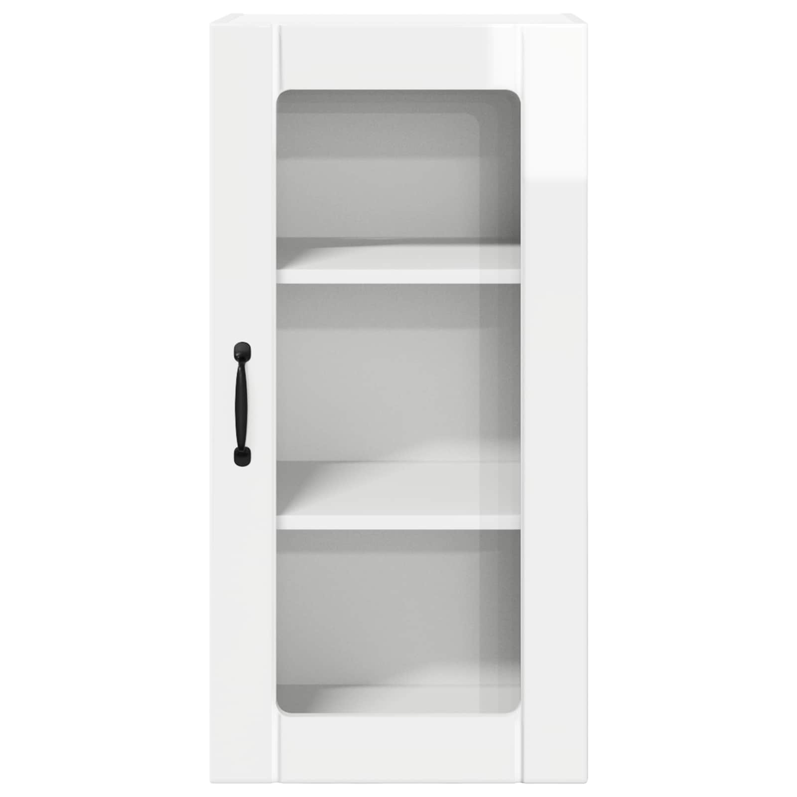 Wandglas-Schrank PORTO 2 pcs Hochglanz Weiß 40 x 31 x 80 cm