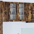 Wandglas-Schrank PORTO Geräucherte Eiche 40 x 31 x 80 cm