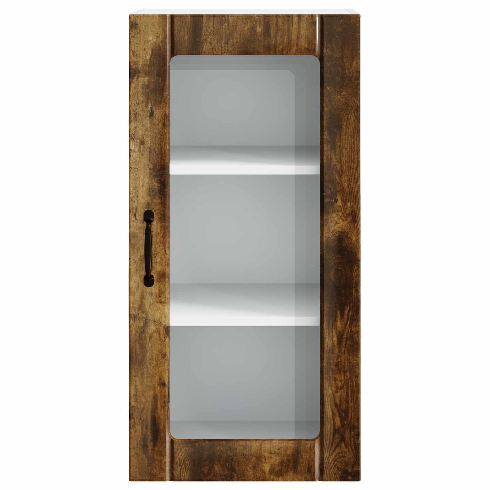 Wandglas-Schrank PORTO Geräucherte Eiche 40 x 31 x 80 cm