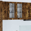 Wandglas-Schrank PORTO 2 pcs Geräucherte Eiche 40 x 31 x 80 cm