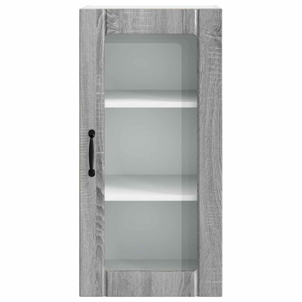 Wandglas-Schrank PORTO Graues Sonoma 40 x 31 x 80 cm