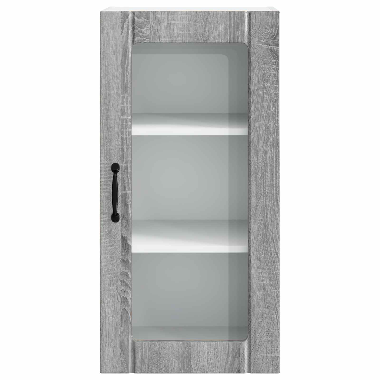Wandglas-Schrank PORTO 2 pcs Graues Sonoma 40 x 31 x 80 cm