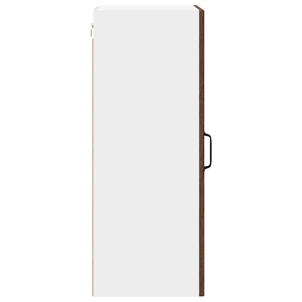 Wandglas-Schrank PORTO Braun Eichen-Optik 40 x 31 x 80 cm