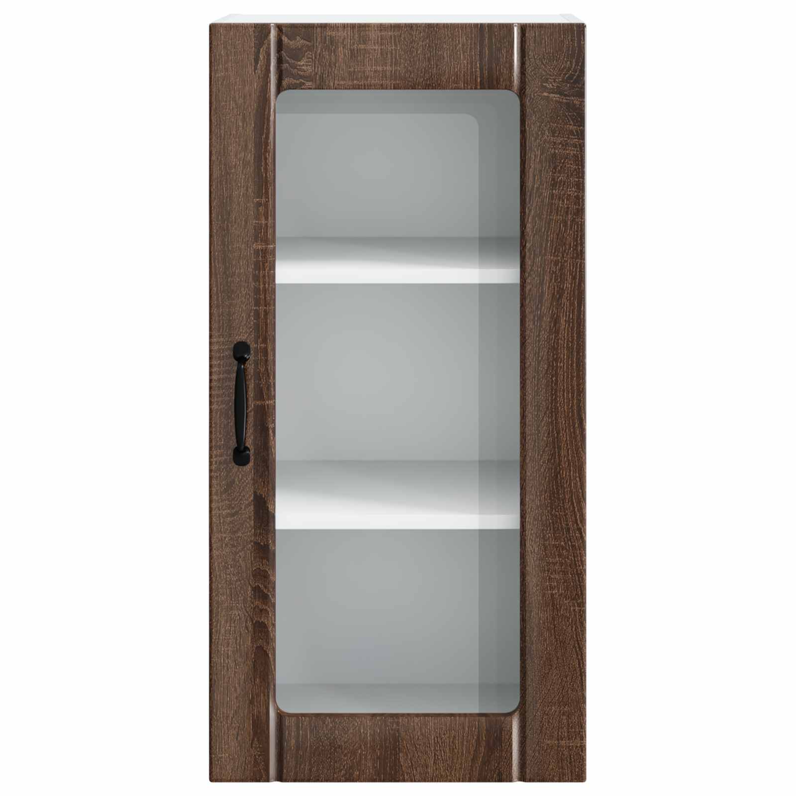 Wandglas-Schrank PORTO 2 pcs Braun Eichen-Optik 40 x 31 x 80 cm