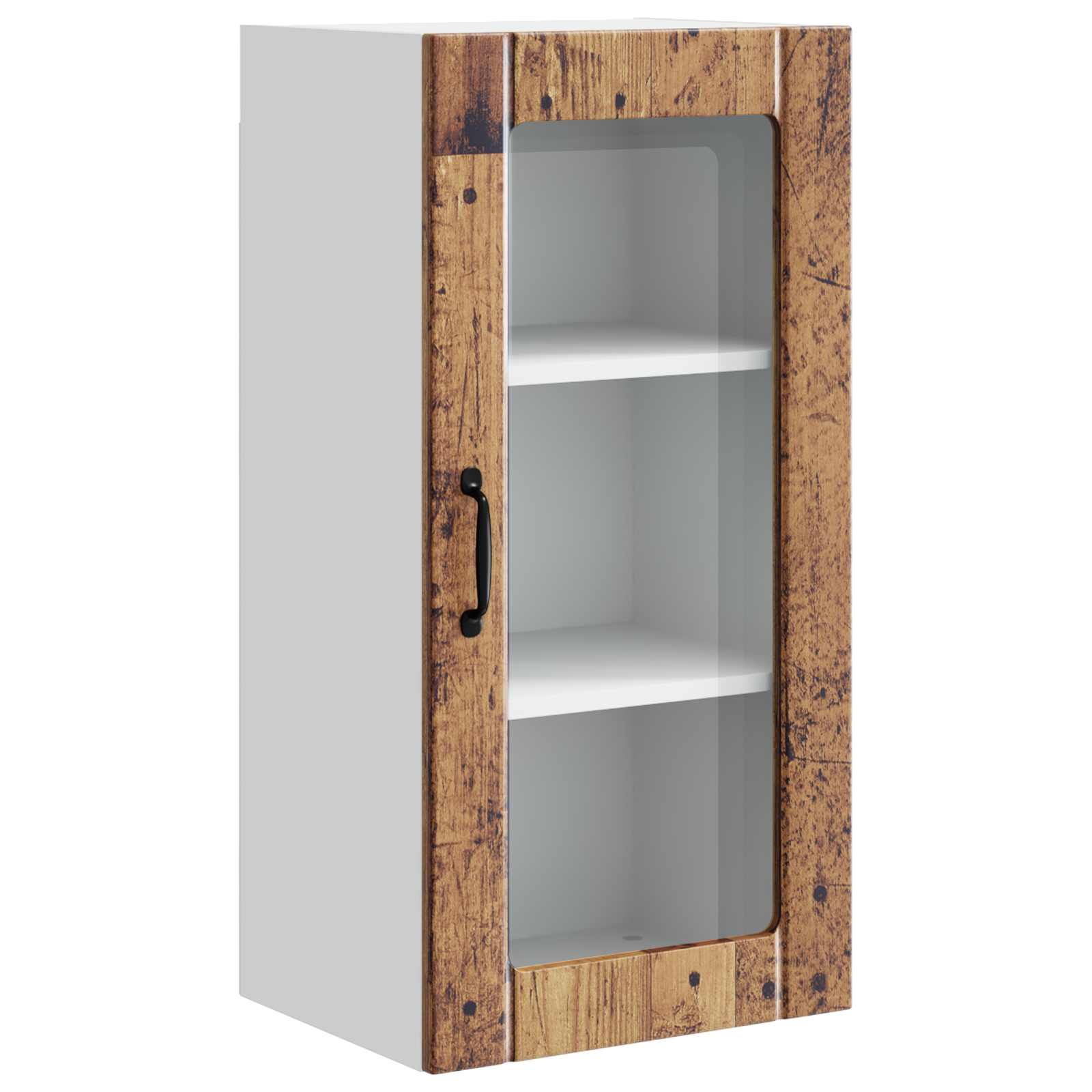 Wandglas-Schrank PORTO Altholz 40 x 31 x 80 cm Holzwerkstoff