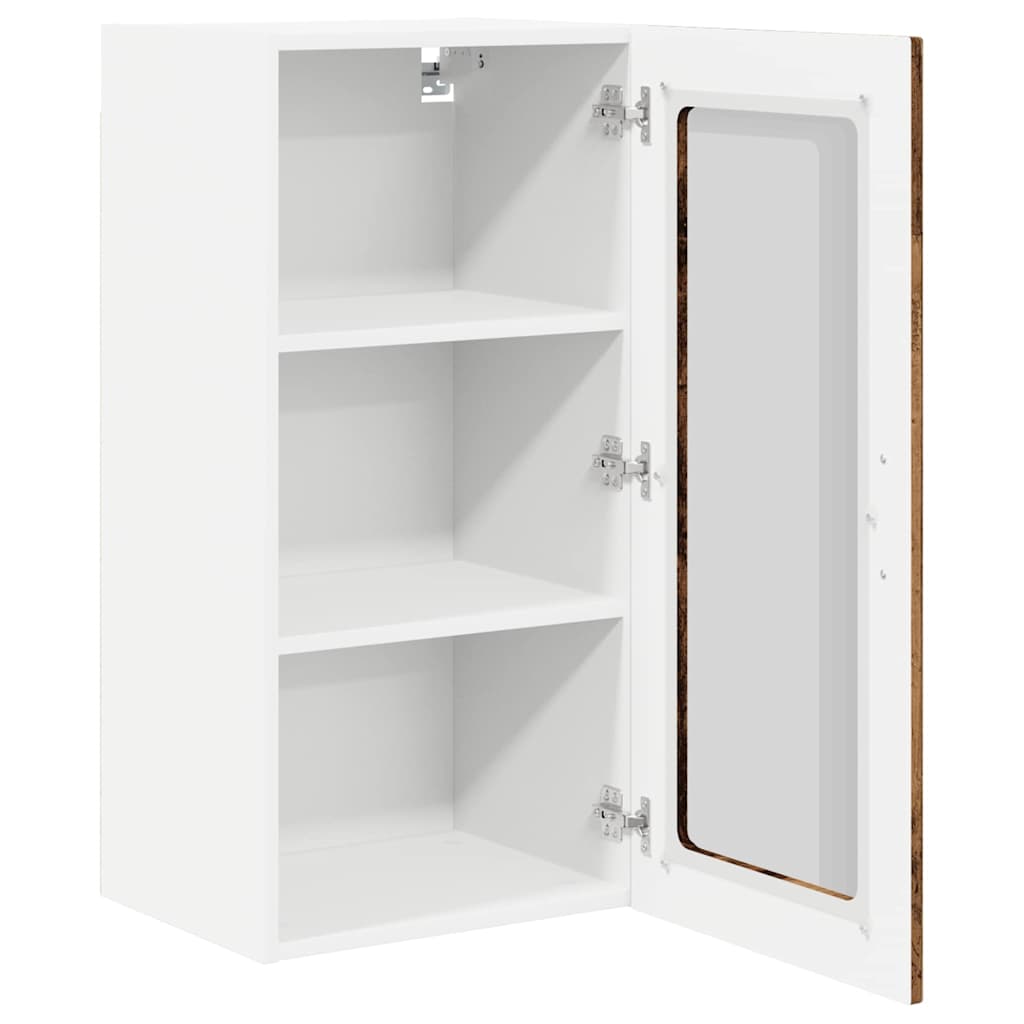 Wandglas-Schrank PORTO 2 pcs Altholz 40 x 31 x 80 cm