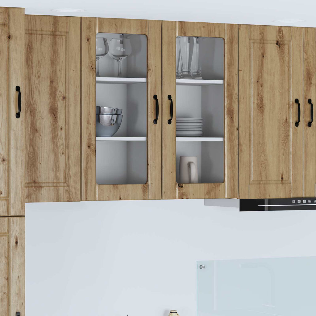 Wandglas-Schrank PORTO Artisan-Eiche 40 x 31 x 80 cm