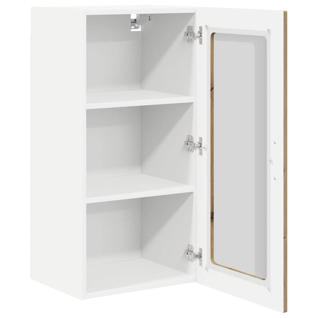 Wandglas-Schrank PORTO Artisan-Eiche 40 x 31 x 80 cm
