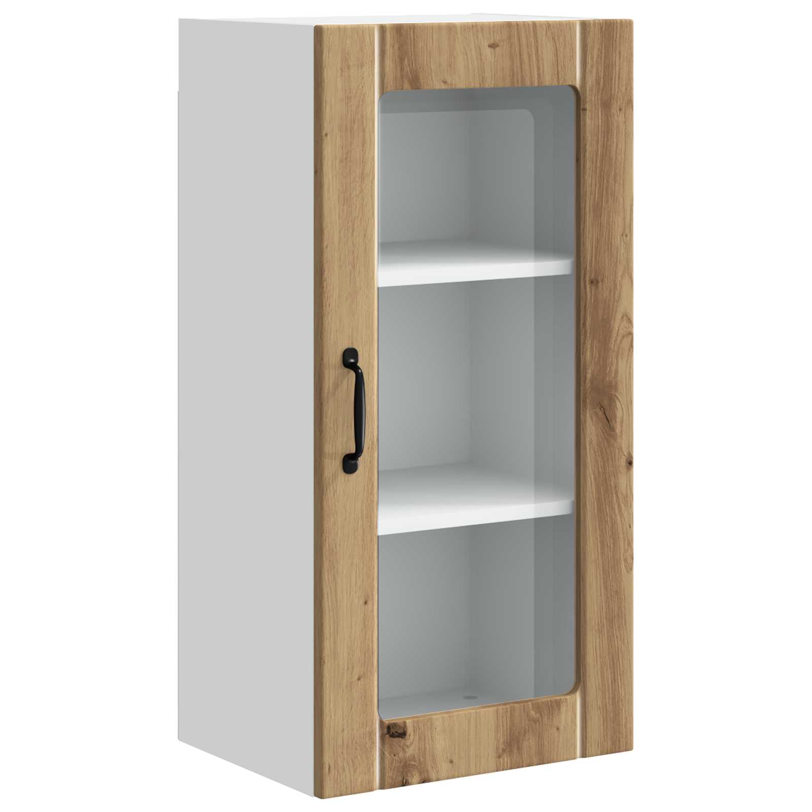 Wandglas-Schrank PORTO 2 pcs Artisan-Eiche 40 x 31 x 80 cm