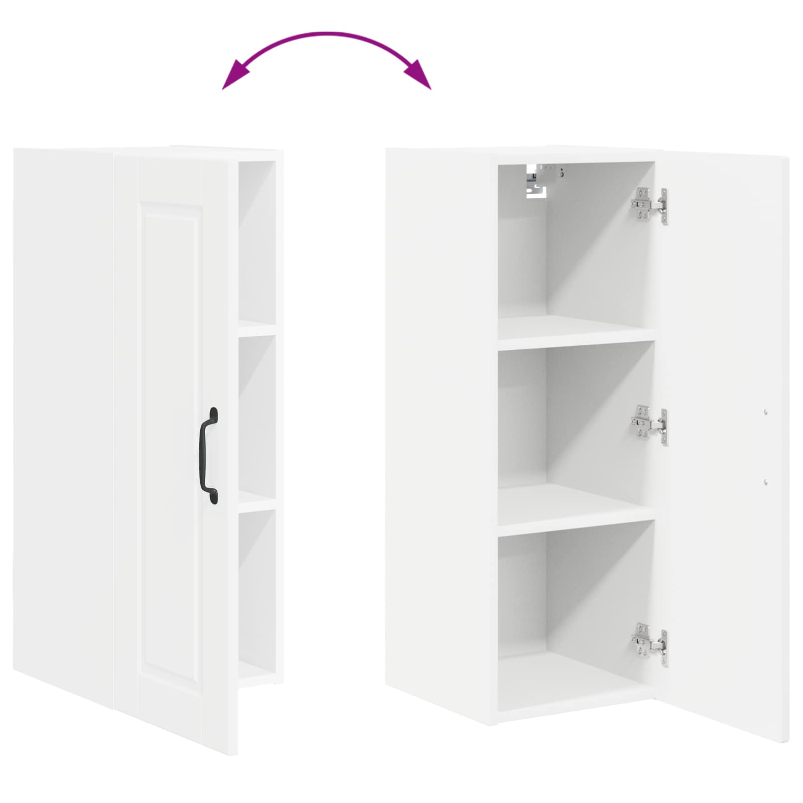 Wandschrank PORTO Weiß 30 x 31 x 80 cm Holzwerkstoff