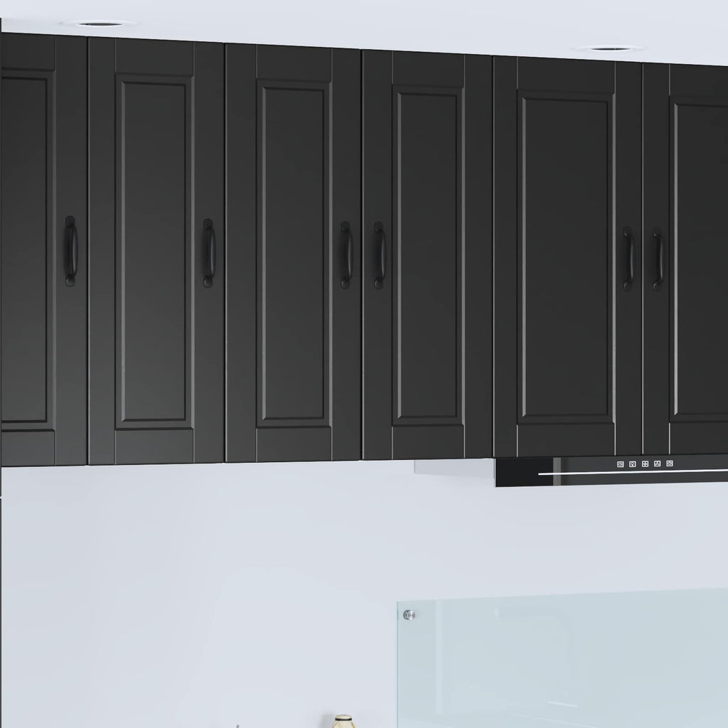 Wandschrank PORTO Schwarz 30 x 31 x 80 cm Holzwerkstoff