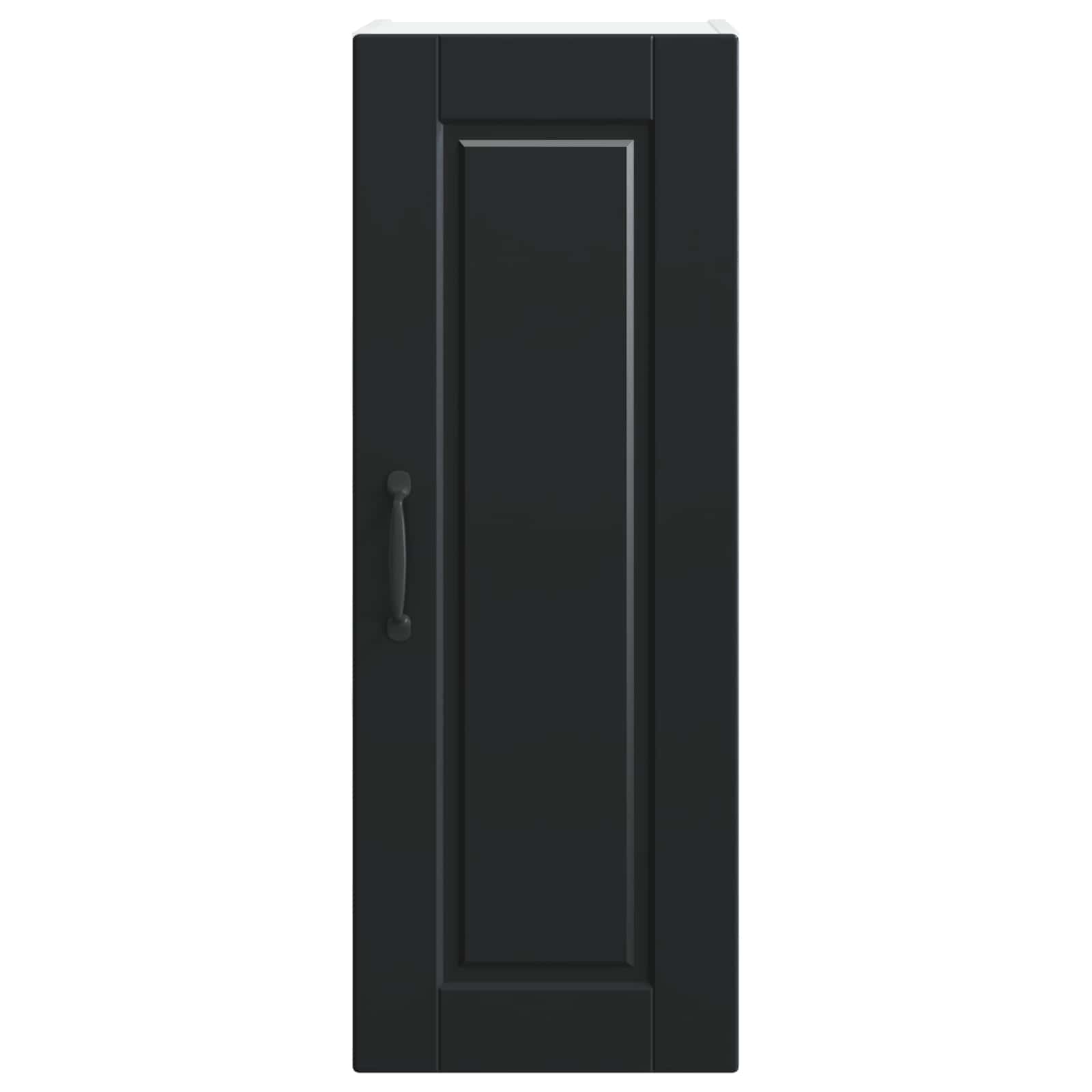 Wandschrank PORTO Schwarz 30 x 31 x 80 cm Holzwerkstoff