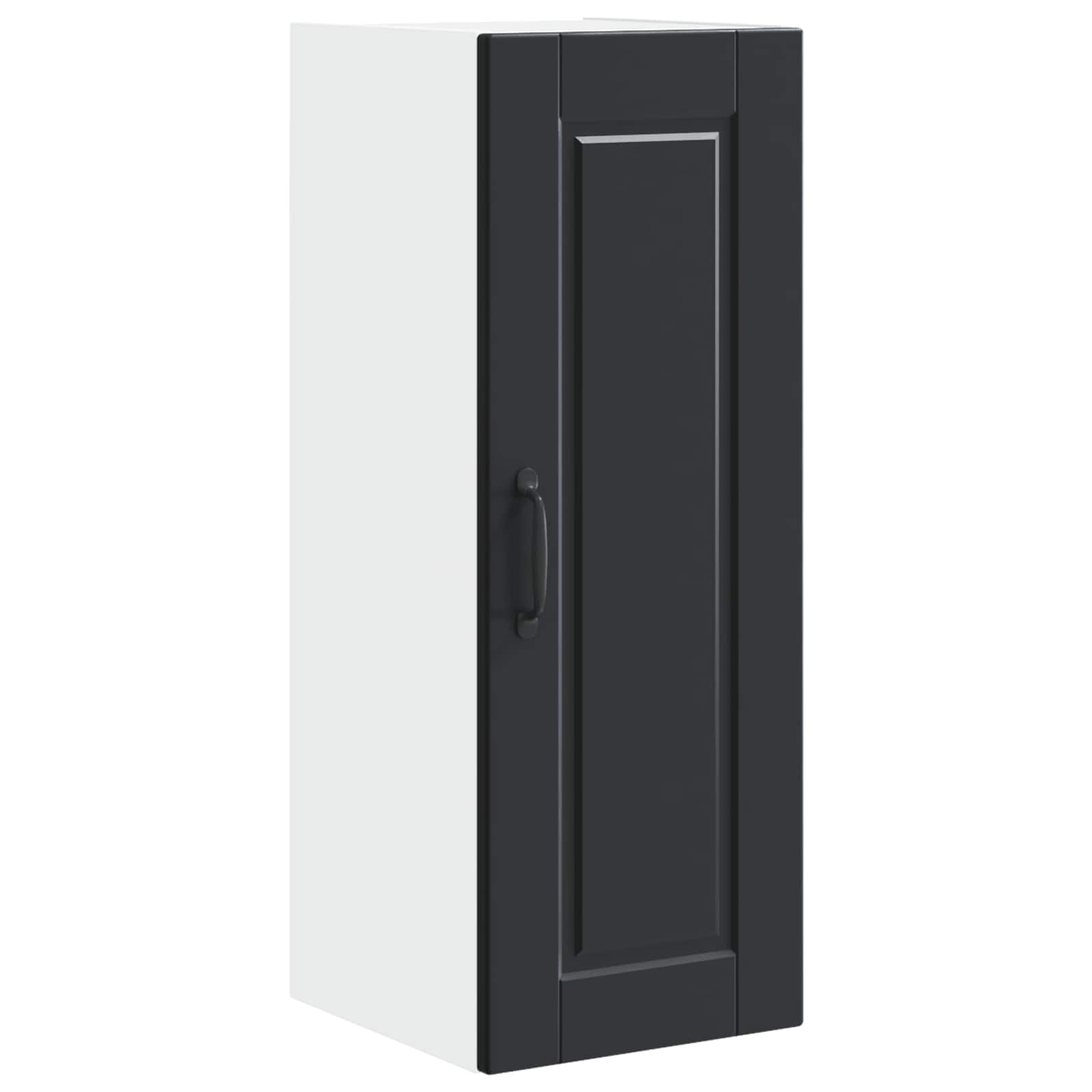 Wandschrank PORTO 2 pcs Schwarz 30 x 31 x 80 cm Holzwerkstoff
