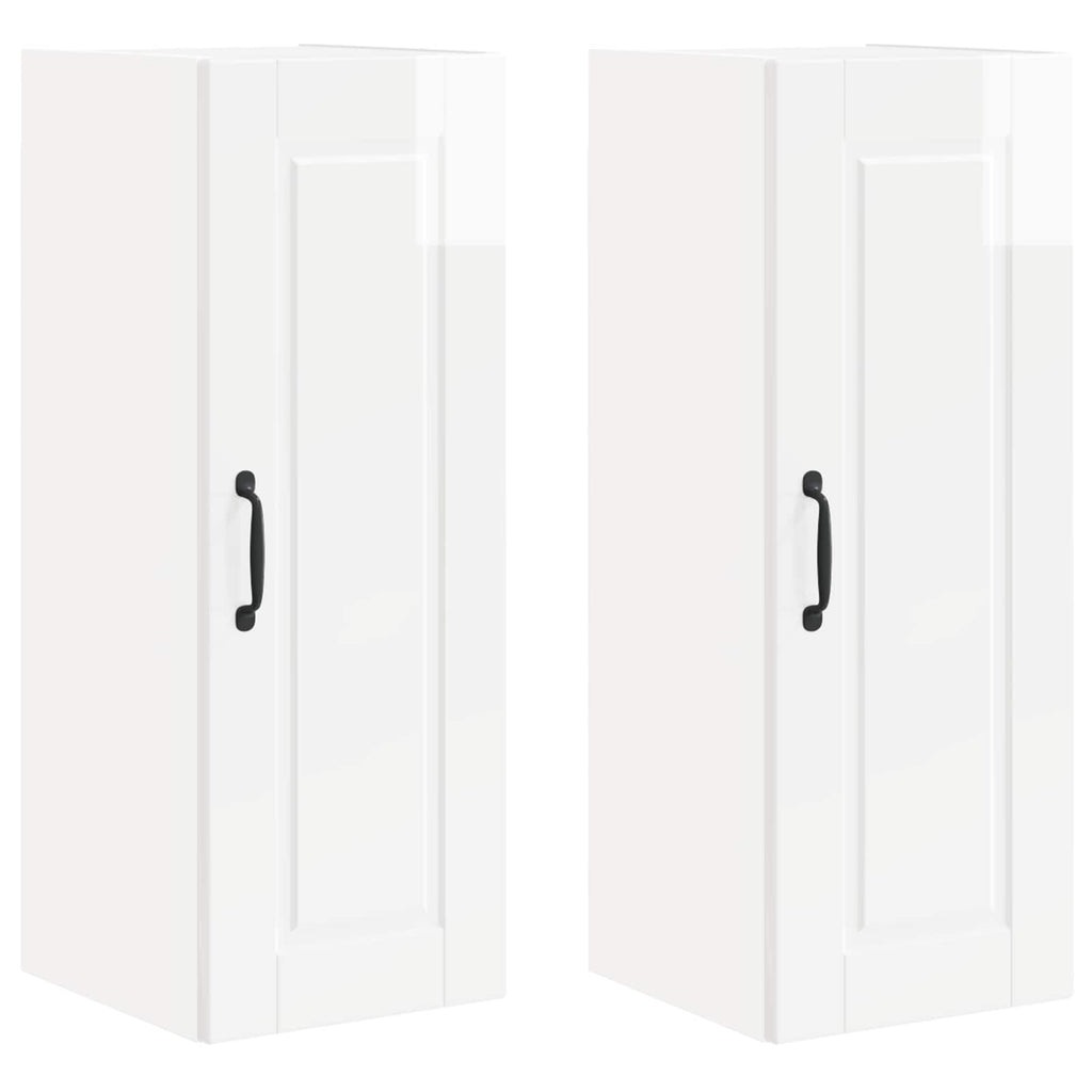 Wandschrank PORTO 2 pcs Hochglanz Weiß 30 x 31 x 80 cm