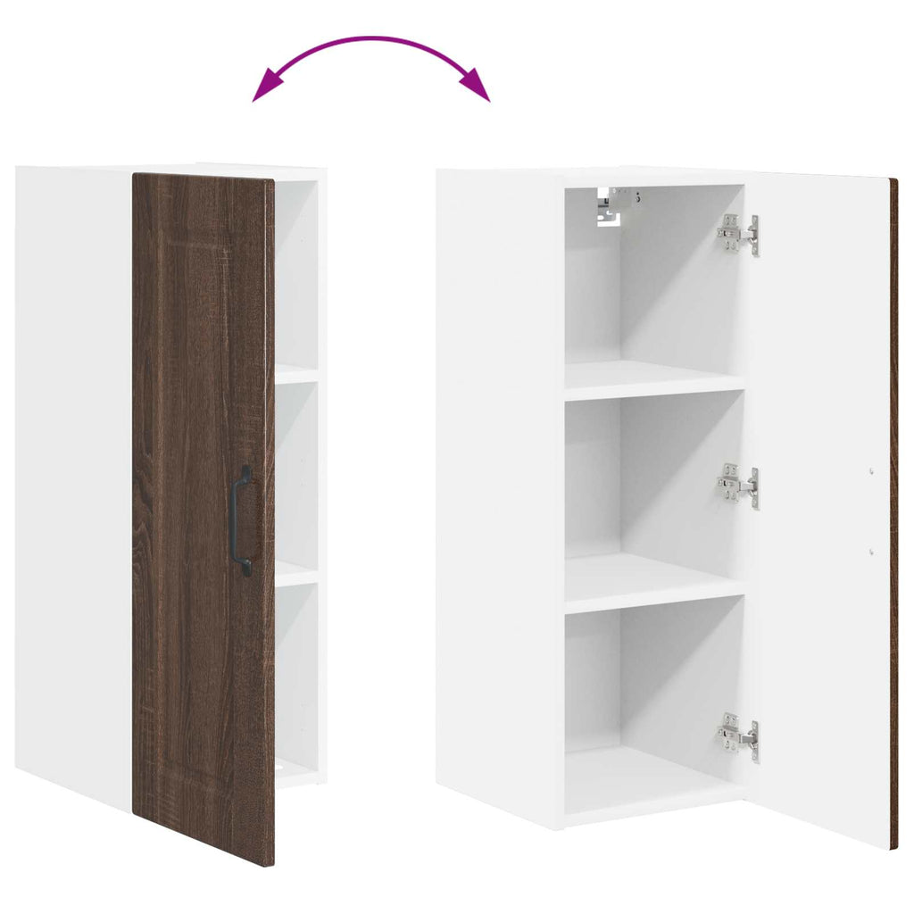 Wandschrank PORTO Braun Eichen-Optik 30 x 31 x 80 cm