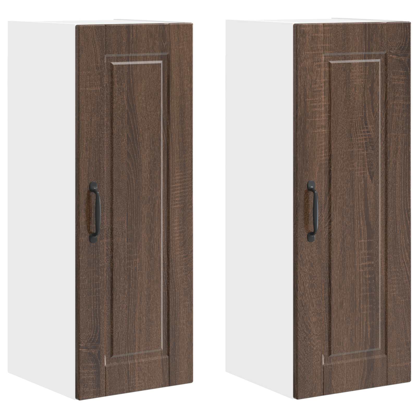 Wandschrank PORTO 2 pcs Braun Eichen-Optik 30 x 31 x 80 cm