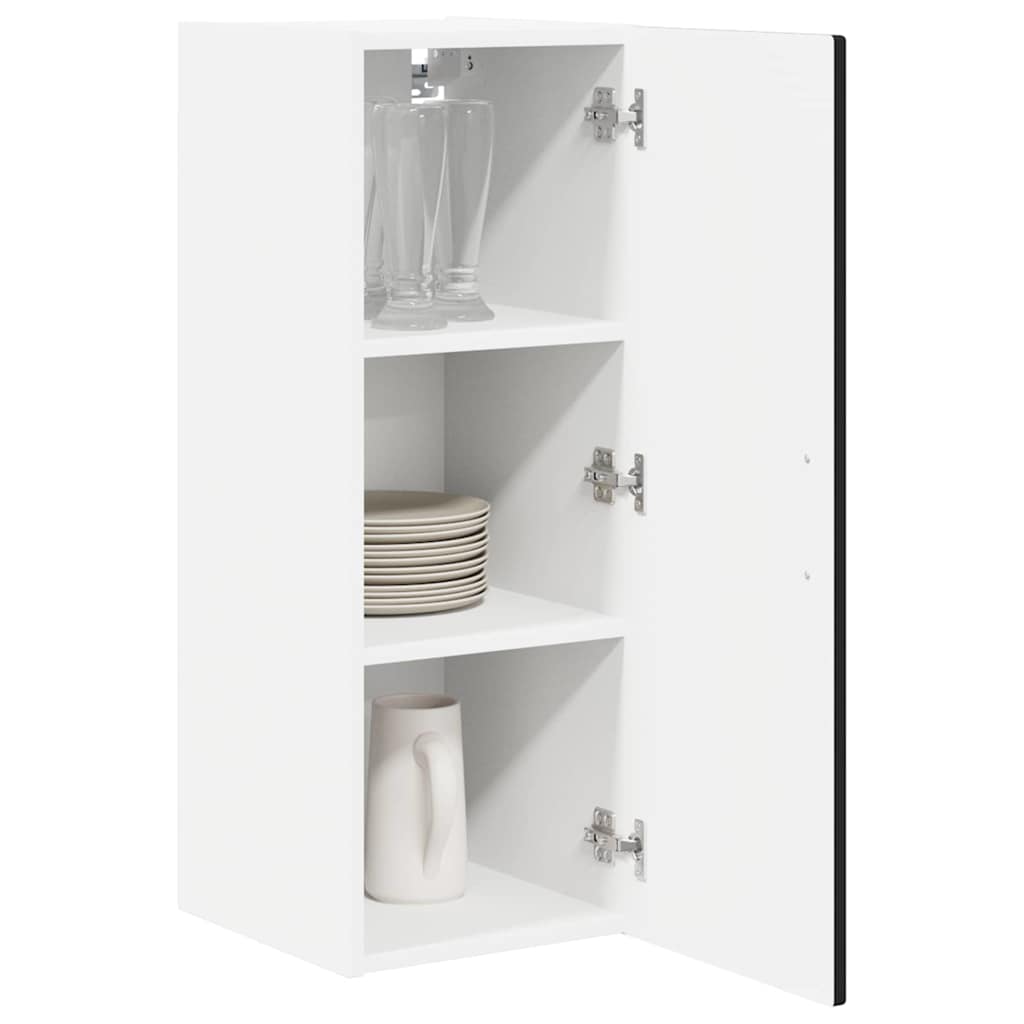 Wandschrank PORTO Schwarz 40 x 31 x 80 cm Holzwerkstoff