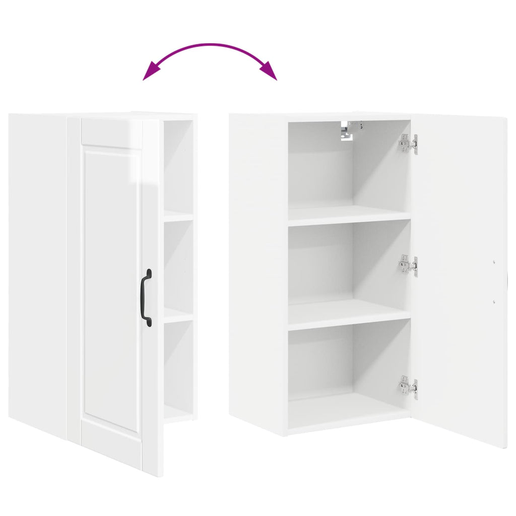 Wandschrank PORTO Hochglanz Weiß 40 x 31 x 80 cm Holzwerkstoff
