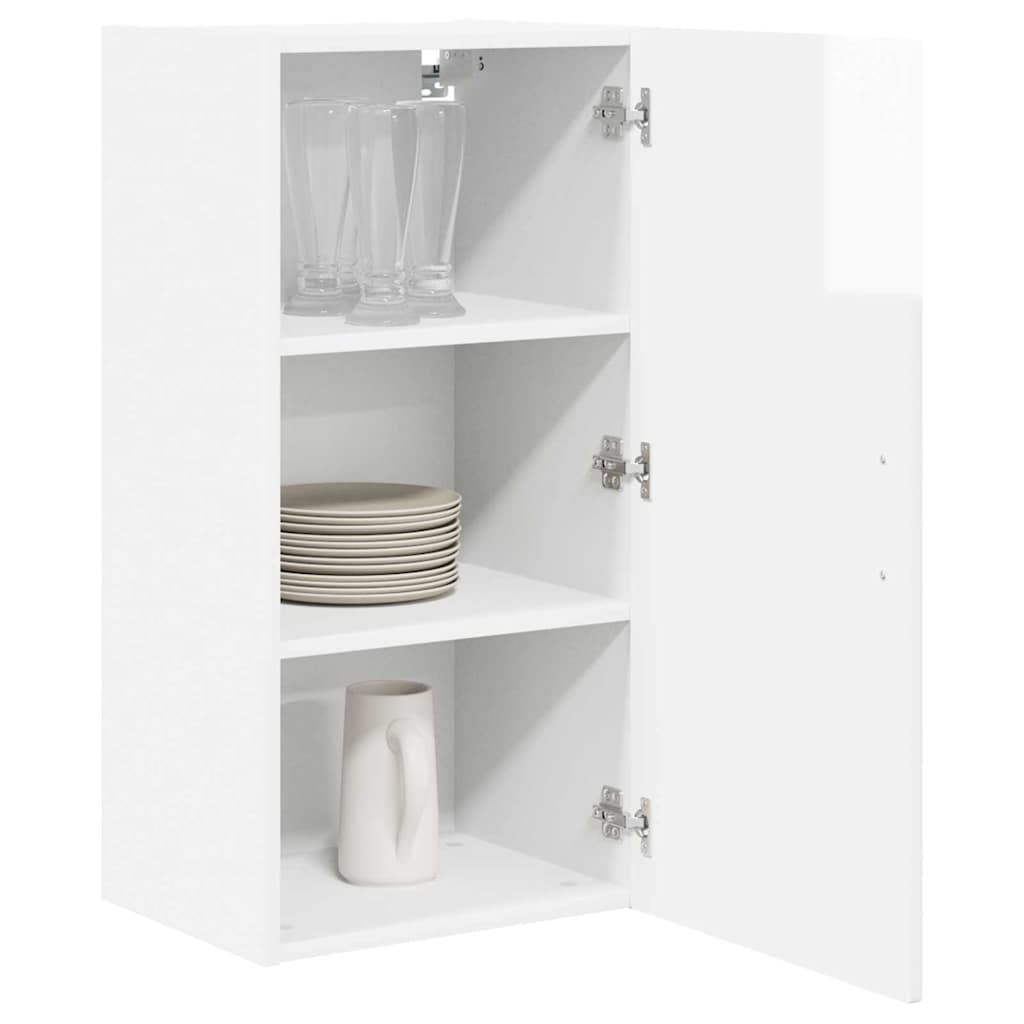 Wandschrank PORTO Hochglanz Weiß 40 x 31 x 80 cm Holzwerkstoff