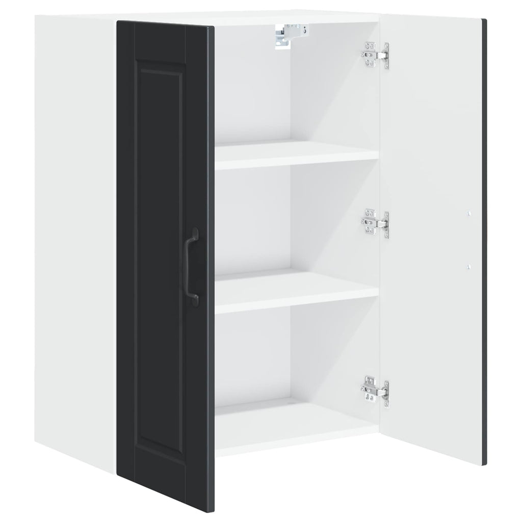 Wandschrank PORTO Schwarz 60 x 31 x 80 cm Holzwerkstoff