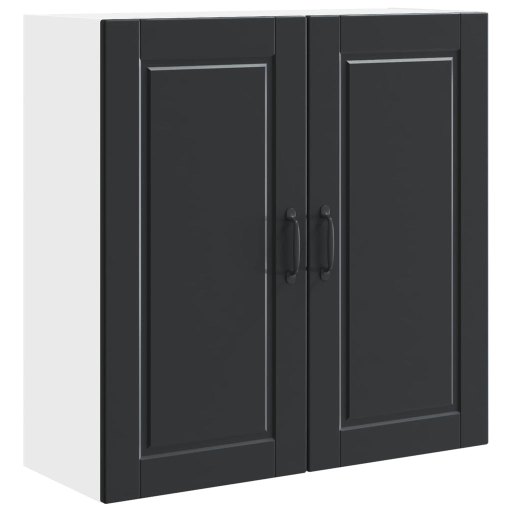 Wandschrank PORTO Schwarz 80 x 31 x 80 cm Holzwerkstoff