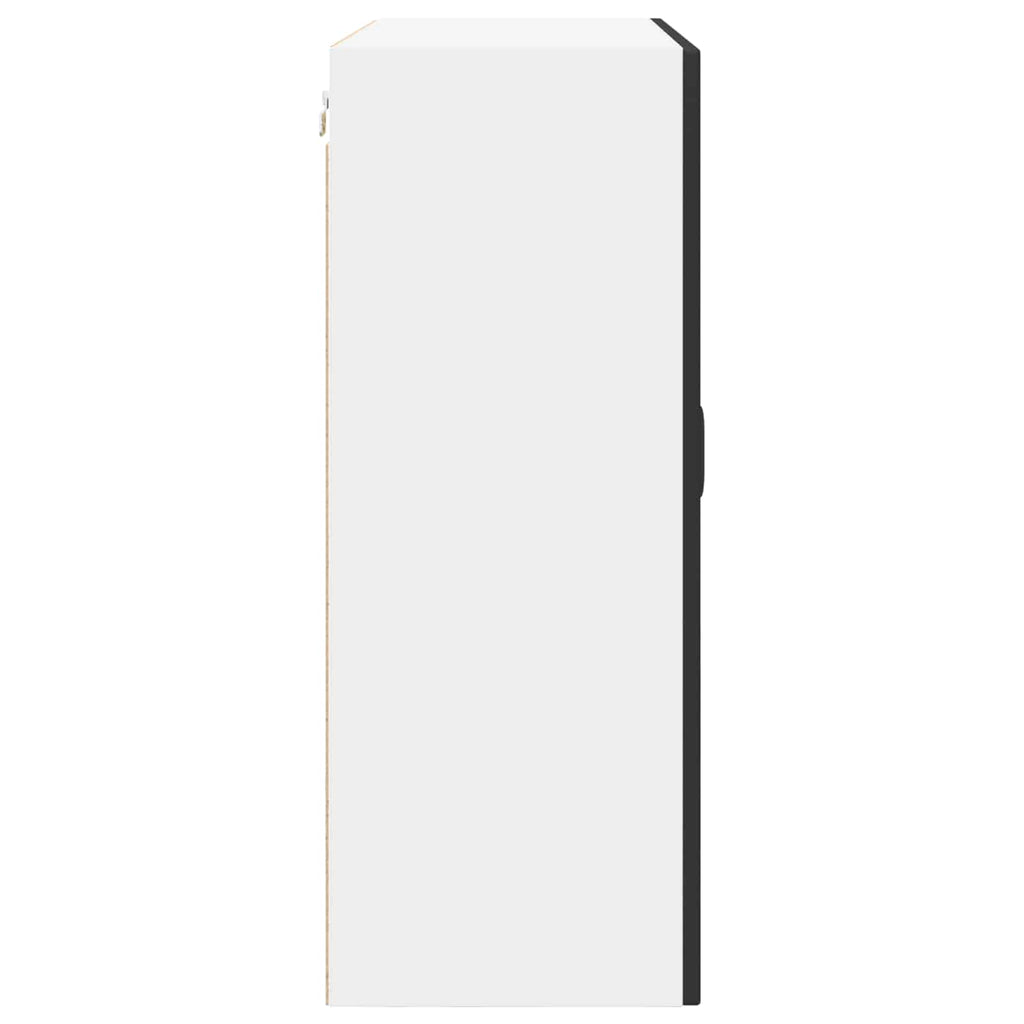 Wandschrank PORTO Schwarz 80 x 31 x 80 cm Holzwerkstoff