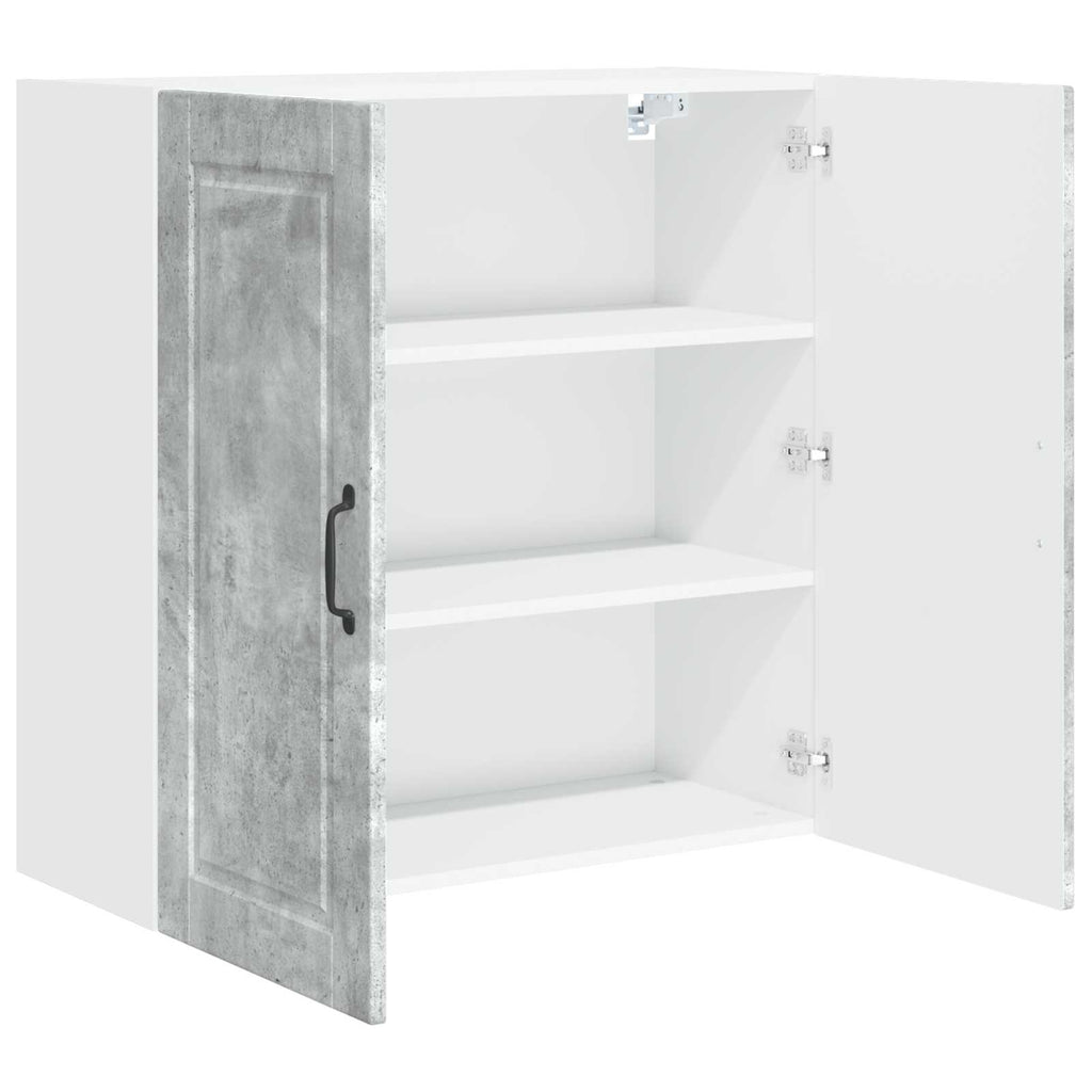 Wandschrank PORTO Beton Grau 80 x 31 x 80 cm Holzwerkstoff