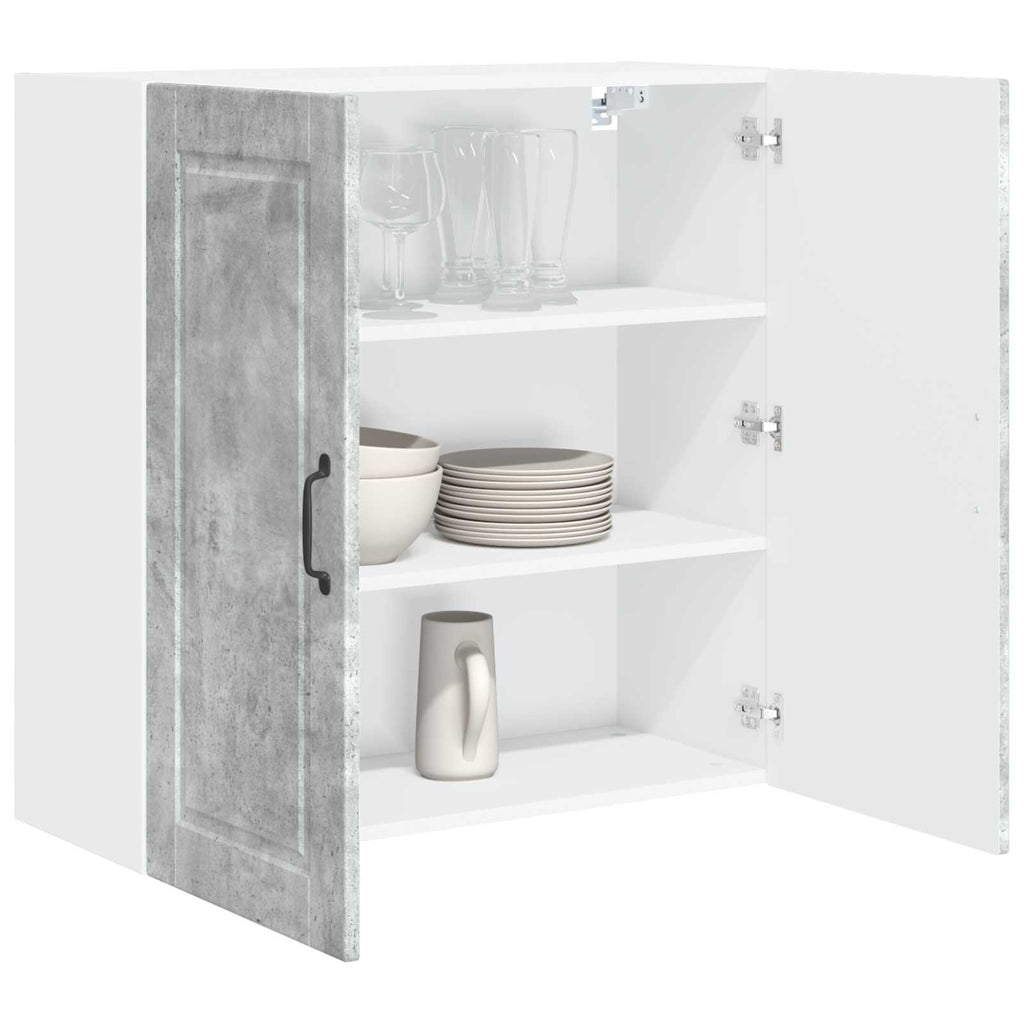 Wandschrank PORTO Beton Grau 80 x 31 x 80 cm Holzwerkstoff