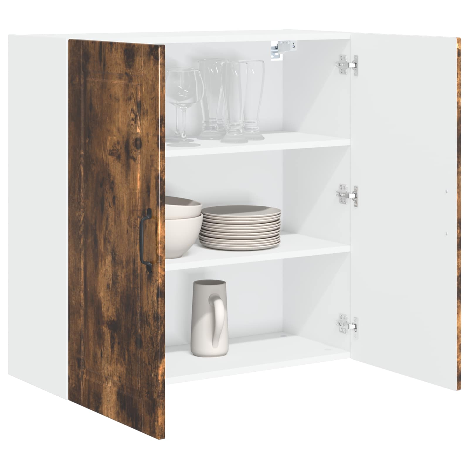 Wandschrank PORTO Geräucherte Eiche 80 x 31 x 80 cm