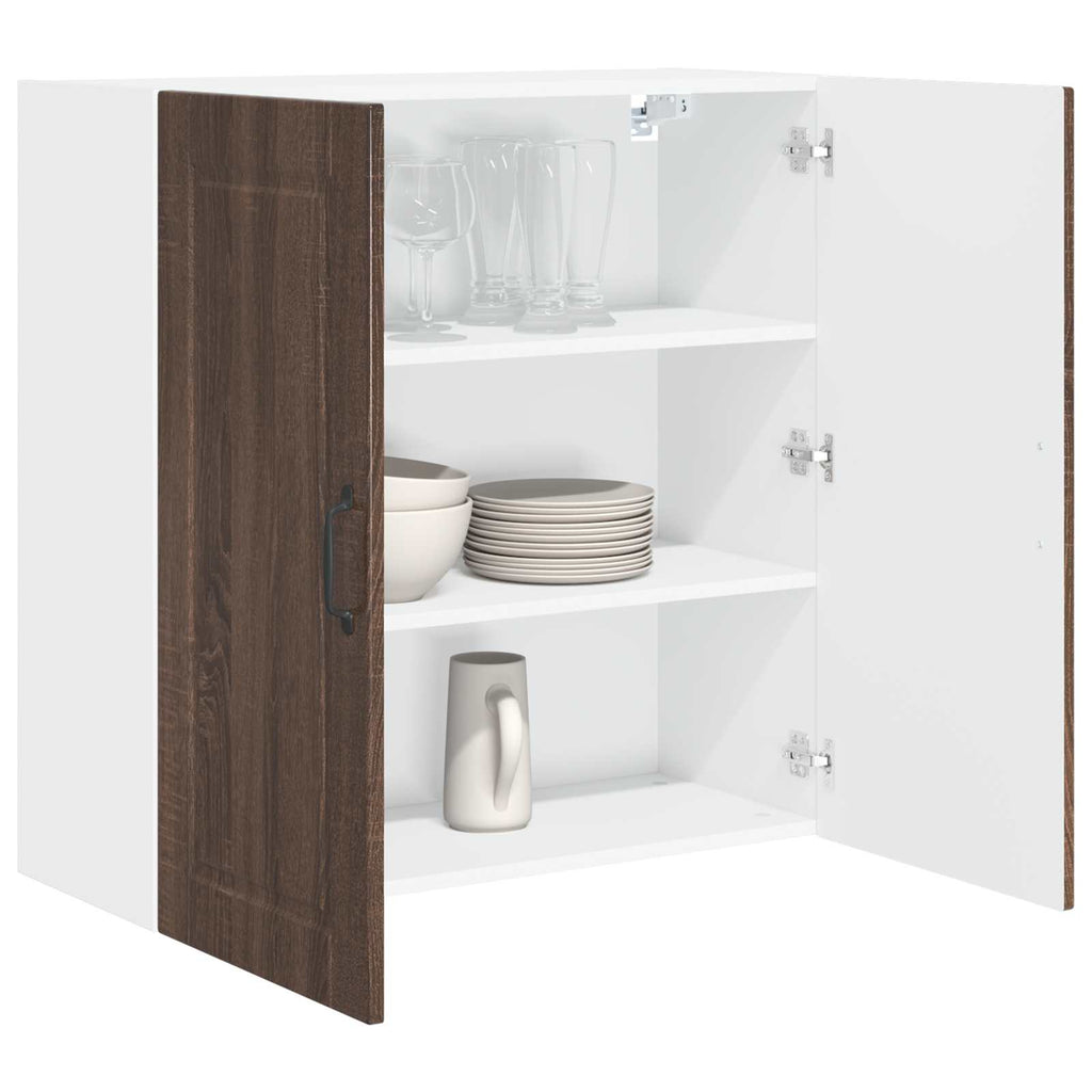 Wandschrank PORTO Braun Eichen-Optik 80 x 31 x 80 cm
