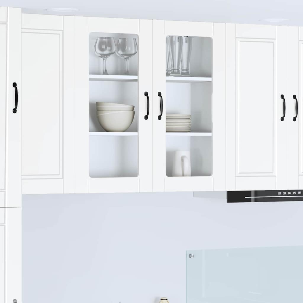 Wandglas-Schrank PORTO Weiß 80 x 31 x 80 cm Holzwerkstoff