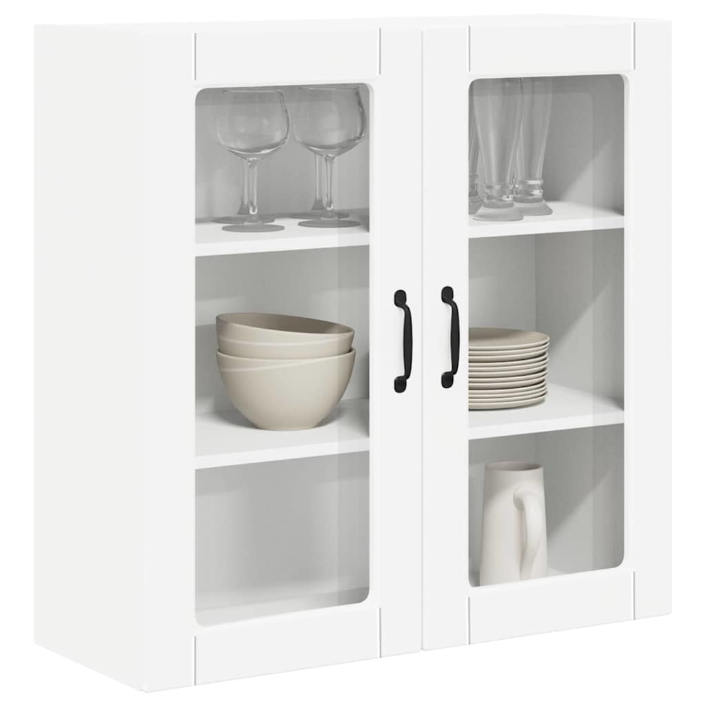 Wandglas-Schrank PORTO Weiß 80 x 31 x 80 cm Holzwerkstoff