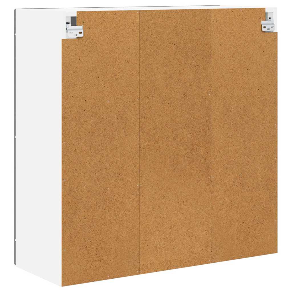 Wandglas-Schrank PORTO Schwarz 80 x 31 x 80 cm Holzwerkstoff