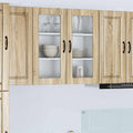 Wandglas-Schrank PORTO Sonoma-Eiche 80 x 31 x 80 cm