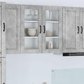 Wandglas-Schrank PORTO Beton Grau 80 x 31 x 80 cm Holzwerkstoff
