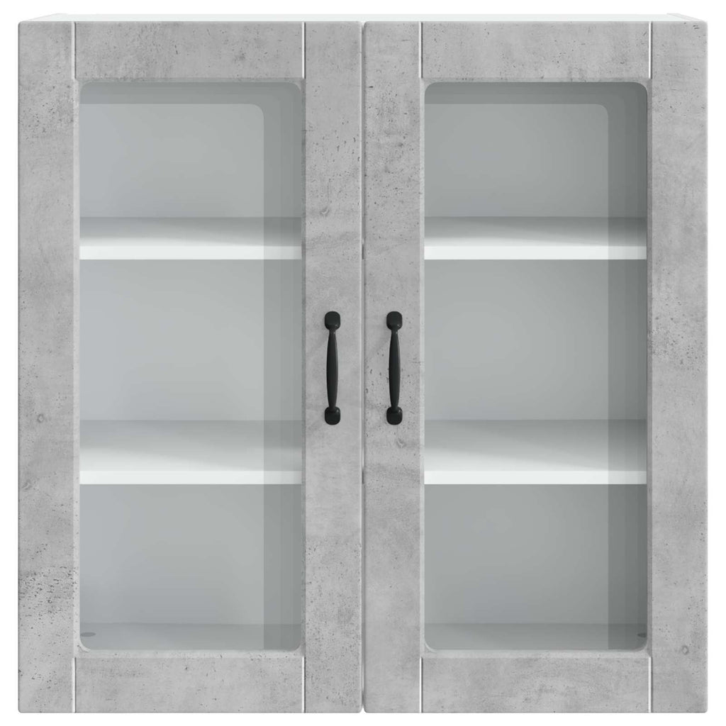 Wandglas-Schrank PORTO Beton Grau 80 x 31 x 80 cm Holzwerkstoff