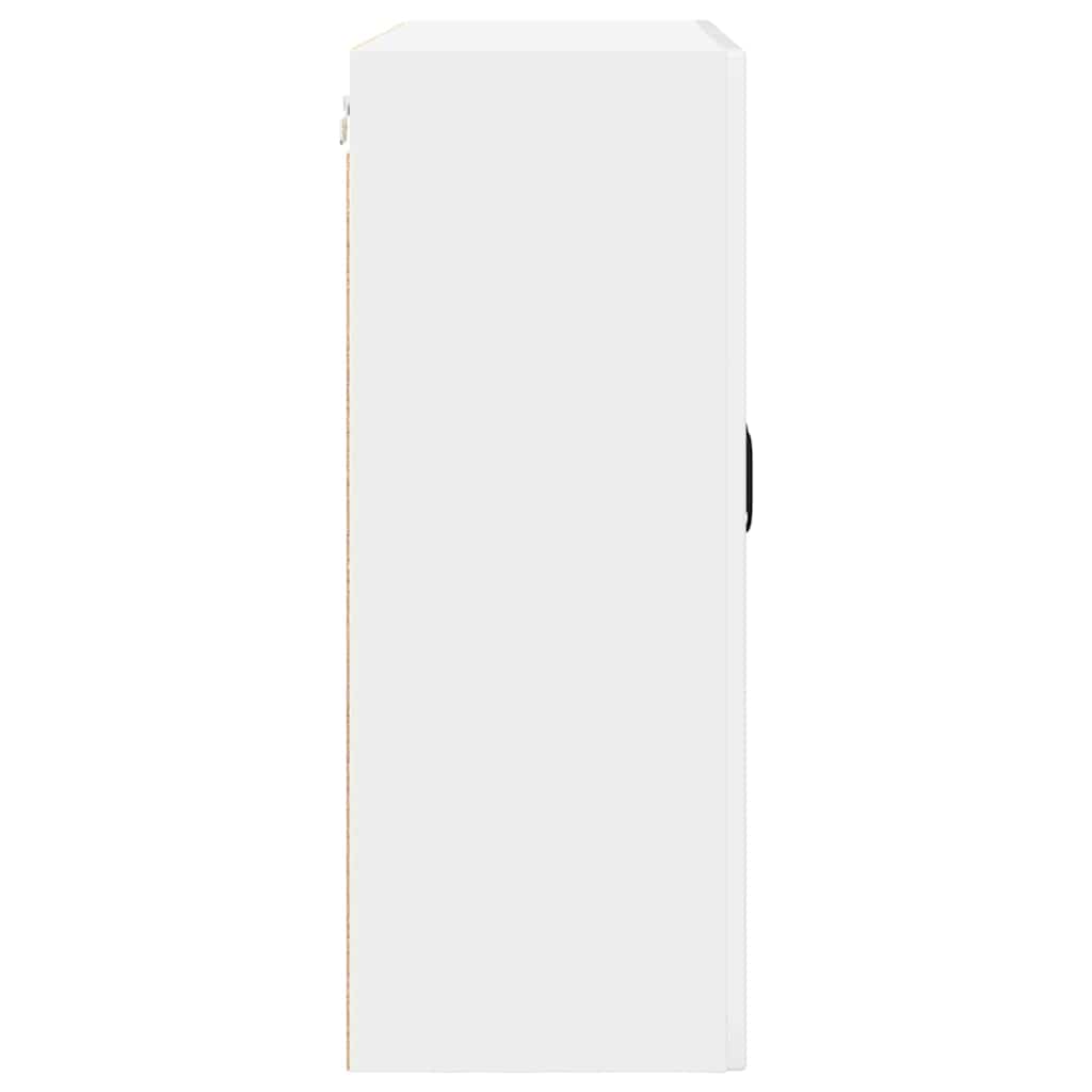 Wandglas-Schrank PORTO Hochglanz Weiß 80 x 31 x 80 cm