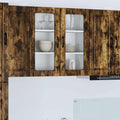 Wandglas-Schrank PORTO Geräucherte Eiche 80 x 31 x 80 cm
