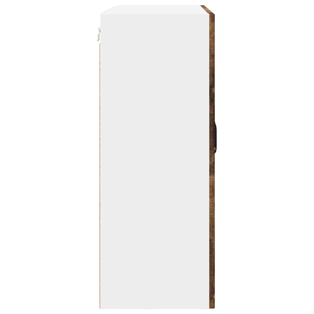 Wandglas-Schrank PORTO Geräucherte Eiche 80 x 31 x 80 cm