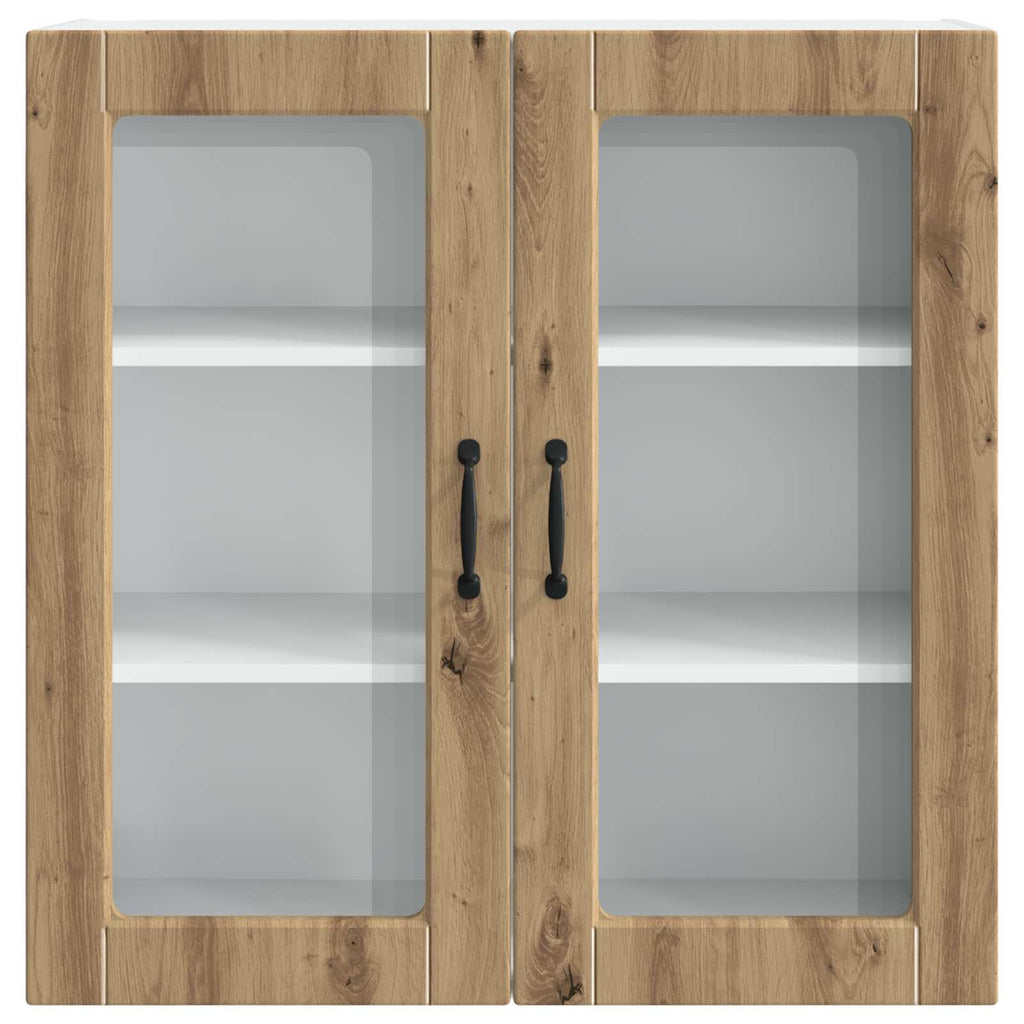 Wandglas-Schrank PORTO Artisan-Eiche 80 x 31 x 80 cm