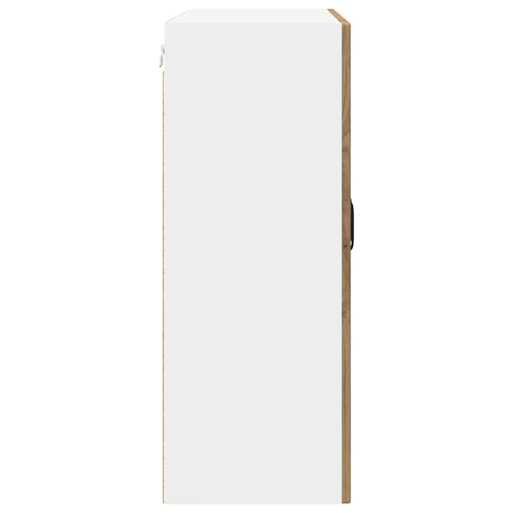 Wandglas-Schrank PORTO Artisan-Eiche 80 x 31 x 80 cm
