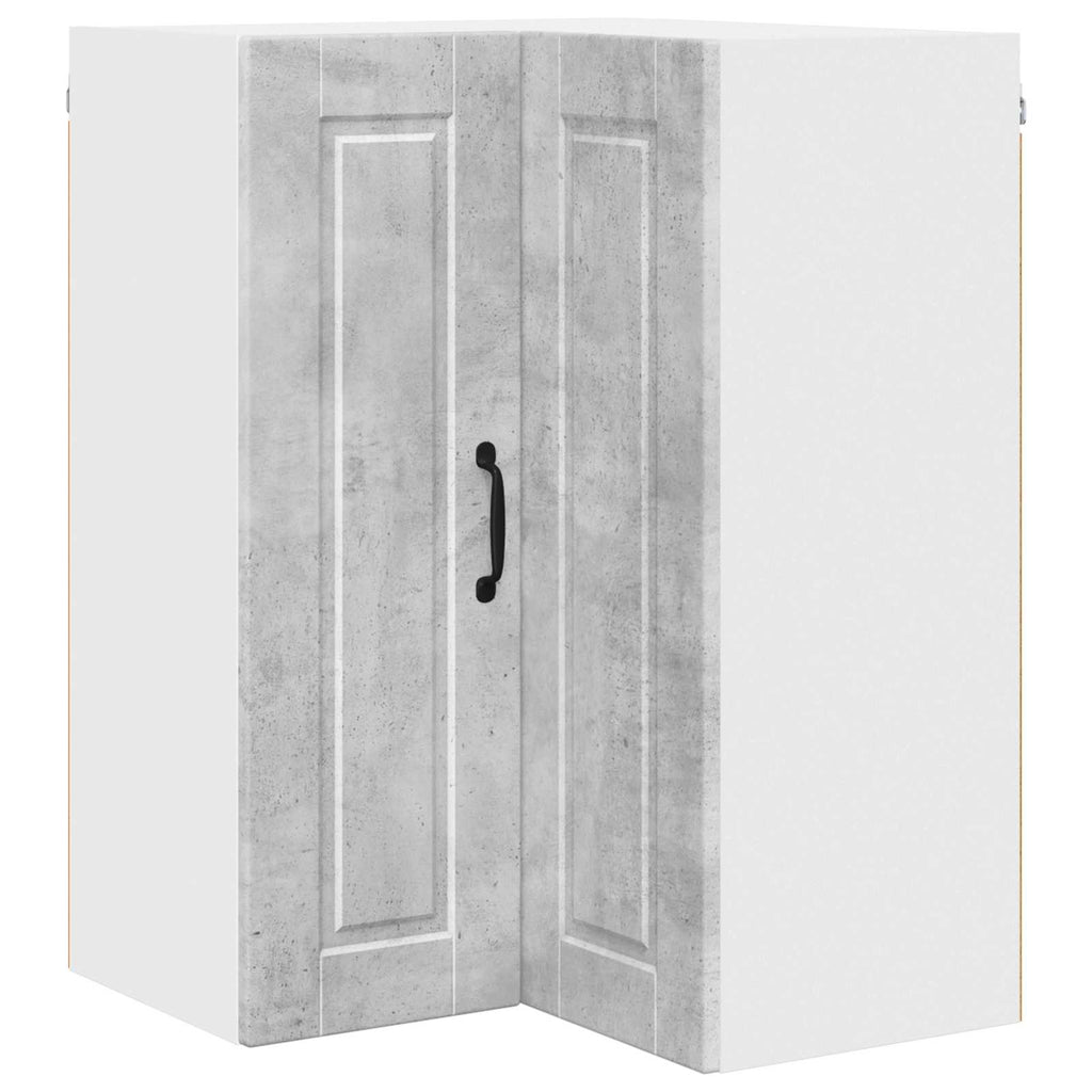 Wand-Eckschrank PORTO Beton Grau 57 x 57 x 80 cm Holzwerkstoff