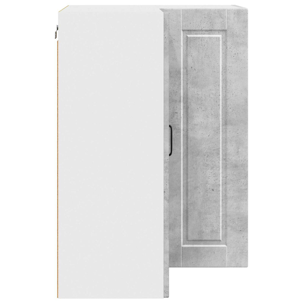 Wand-Eckschrank PORTO Beton Grau 57 x 57 x 80 cm Holzwerkstoff
