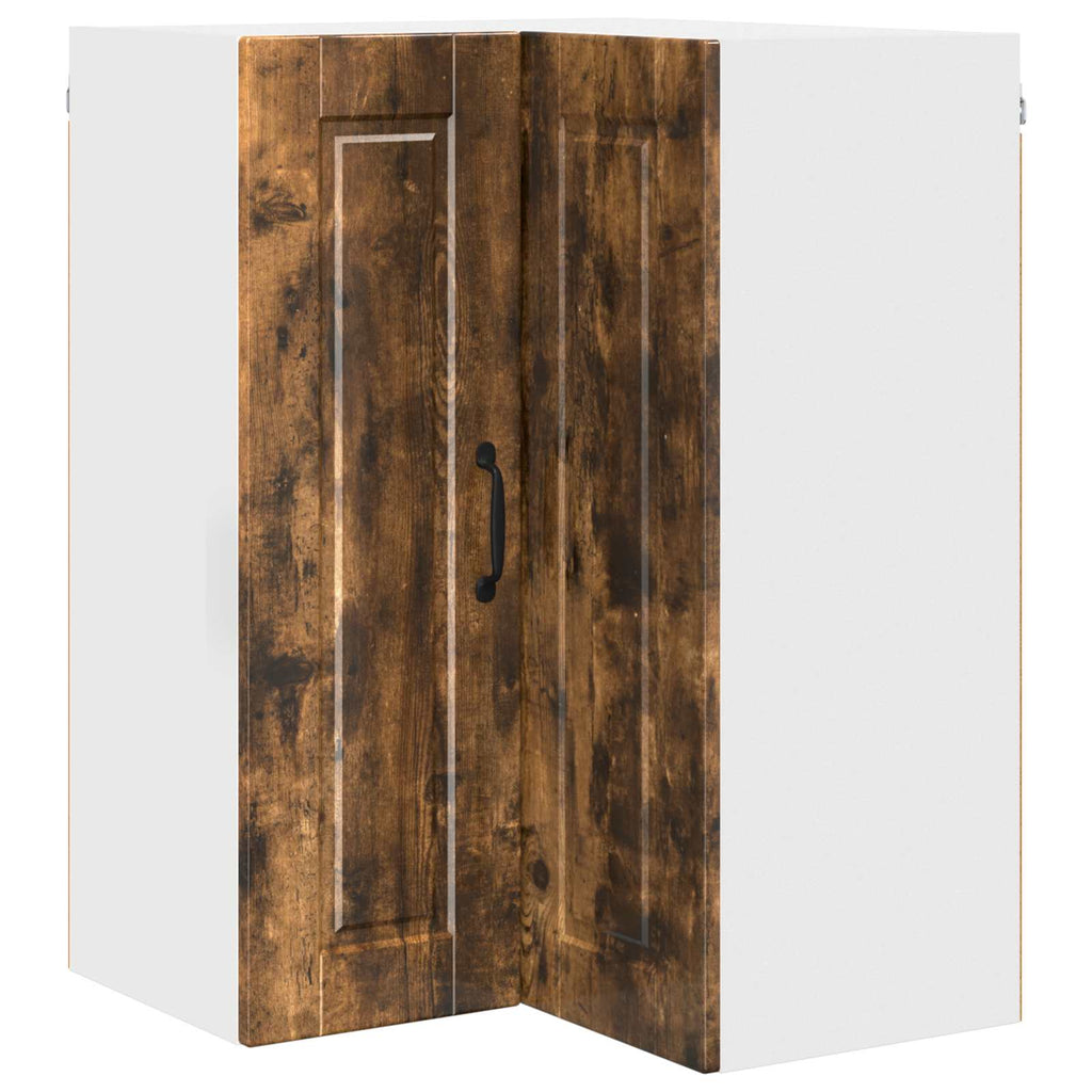 Wand-Eckschrank PORTO Geräucherte Eiche 57 x 57 x 80 cm
