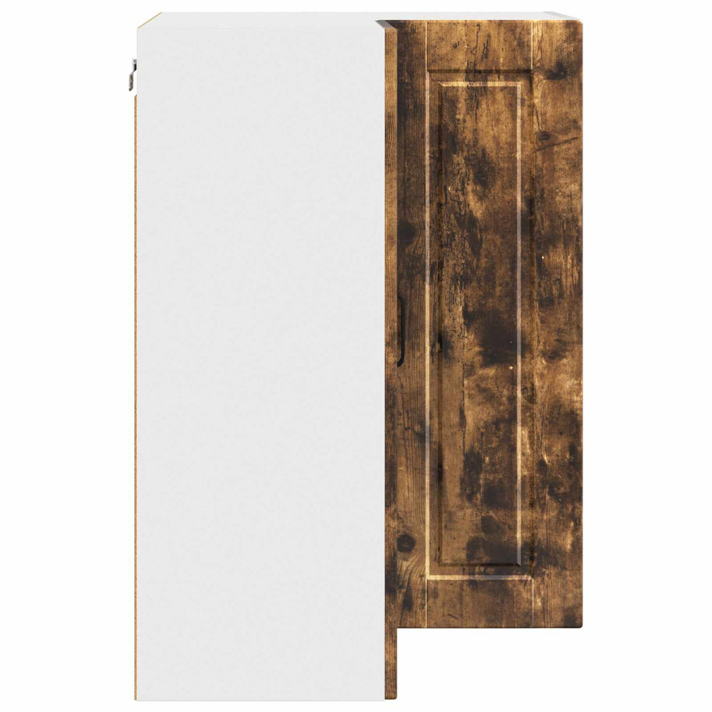Wand-Eckschrank PORTO Geräucherte Eiche 57 x 57 x 80 cm