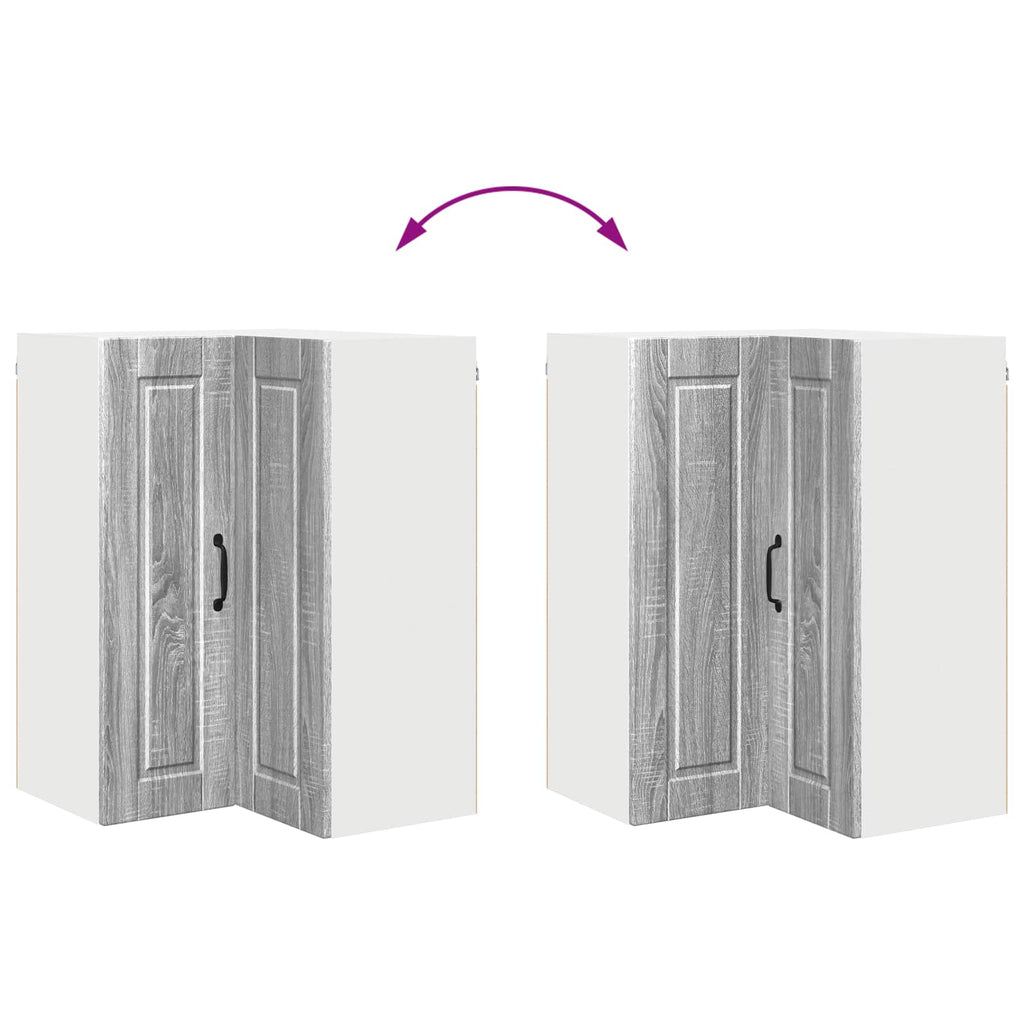 Wand-Eckschrank PORTO Graues Sonoma 57 x 57 x 80 cm