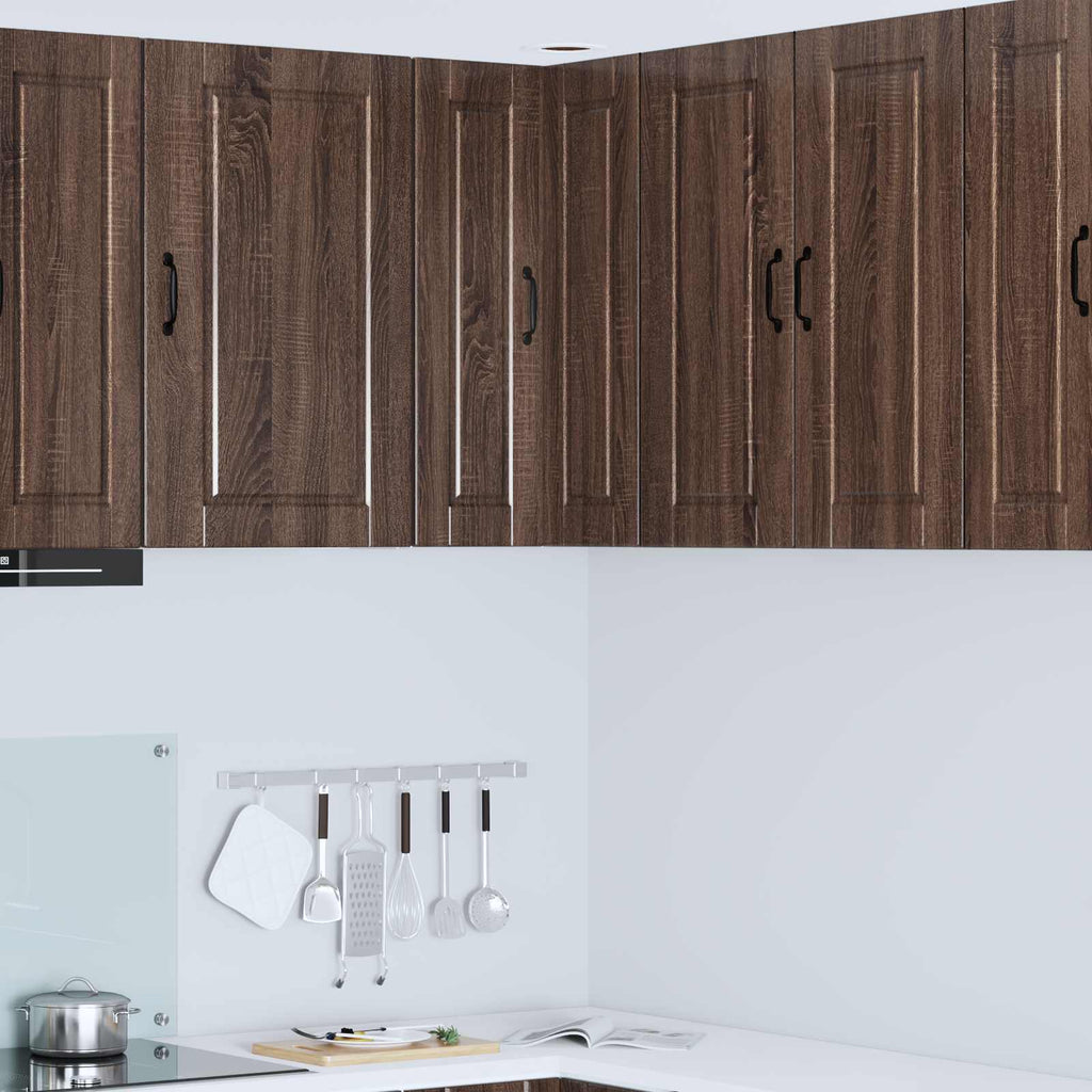 Wand-Eckschrank PORTO Braun Eichen-Optik 57 x 57 x 80 cm