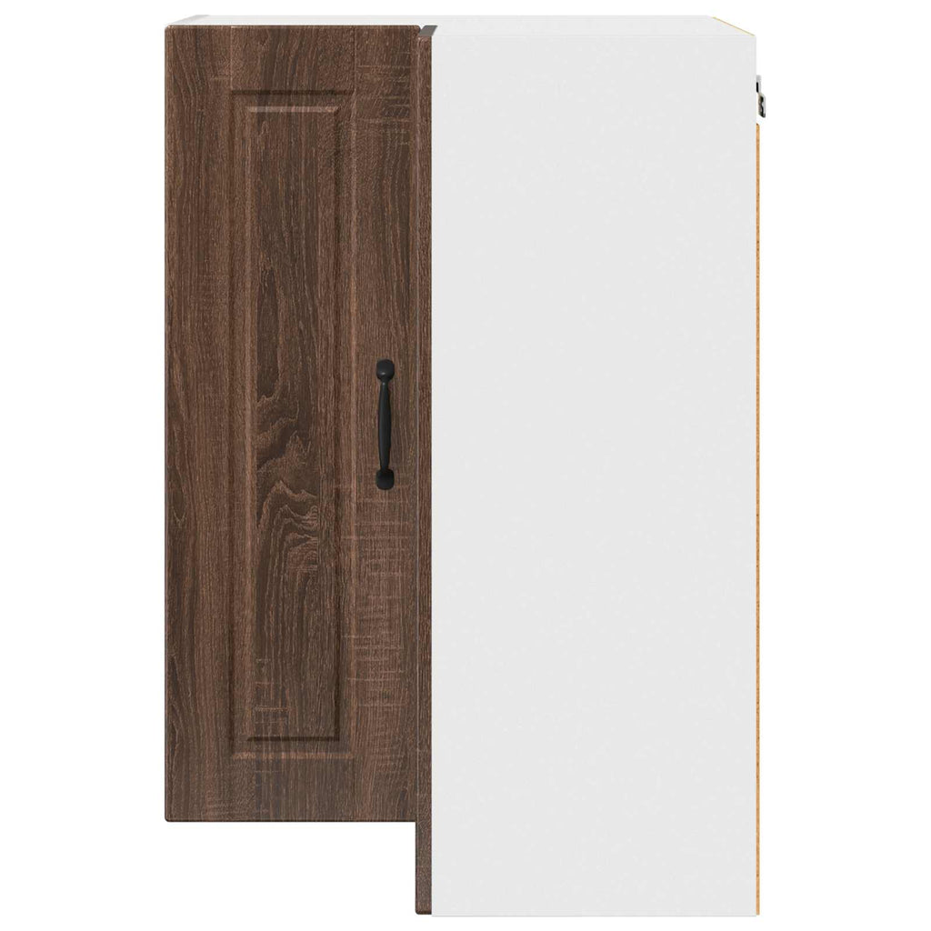 Wand-Eckschrank PORTO Braun Eichen-Optik 57 x 57 x 80 cm